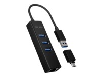 ICY BOX IB-HUB1419-LAN Sort