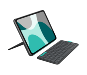 Logitech Flip Folio Tastatur og folio-kasse Saks Trådløs Tysk