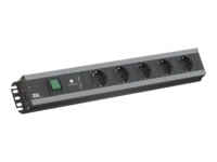 Bachmann Tradesman's strip Stikdåse 5-stik 16A Sort 2m