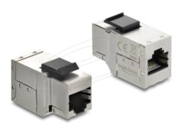 Delock Keystone Module coupler RJ45 jack to RJ45 jack Cat.6A with black plastic latch shielded
