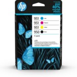 HP 950/951 Sort Gul Cyan Magenta Blæk 6ZC65AE