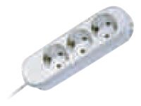 Bachmann SMART Stikdåse 3-stik Hvid 1.5m