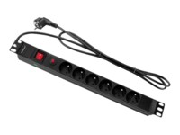Qoltec Strømfordelingsenhed 6-stik 16A Sort 2m