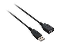 V7 USB forlængerkabel 1.8m Sort