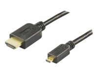 DELTACO HDMI-1053 HDMI-kabel med Ethernet 5m Sort