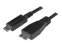 StarTech.com USB C to Micro USB Cable - 3 ft / 1m - USB 3.1 - 10Gbps - Micro USB Cord - USB Type C to Micro USB Cable (USB31CUB1M) USB Type-C kabel 1m Sort