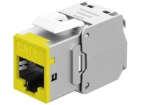 Keystone Module RJ45 CAT 6A, STP, Slim, yellow, yellow, yellow
