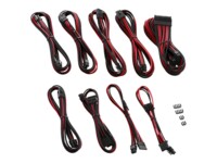 CableMod PRO Series ModMesh C-Series RMi & RMx Cable Kit Strømkabelpakke Sort Rød