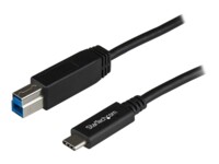 StarTech.com USB C to USB B Printer Cable - 1m / 3 ft - Superspeed - USB 3.1 - 10Gbps - USB C Printer Cable - USB Type C to Type B (USB31CB1M) USB Type-C kabel 1m Sort