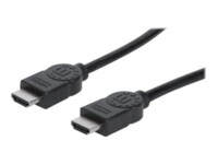 Manhattan HDMI Cable, 4K@30Hz (High Speed), 15m, Male to Male, Black, Ultra HD 4k x 2k, Fully Shielded, Gold Plated Contacts, Lifetime Warranty, Polybag HDMI-kabel 1.5m Sort