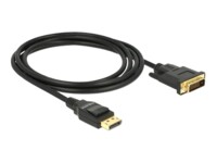Delock Videoadapterkabel 2m Sort