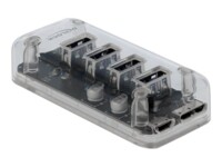 Delock External USB 3.0 Hub with 4 Ports Transparent