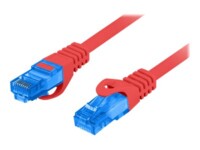 Lanberg CAT 6a Kabel med afskærmning med folie og kobberfletning (SFTP 50cm Patchkabel Rød RAL 3017