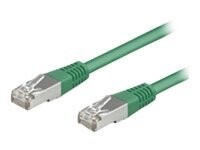 wentronic CAT 5e Kabel med folie og kobberfletning (FTP) 50cm Netværkskabel Grøn