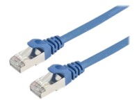 Prokord CAT 6a Kabel med afskærmning med folie og kobberfletning (SFTP 3m Netværkskabel Blå