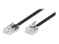 goobay Western cable 3m Telefon-/netværkskabel Sort