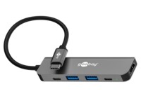 Slim 5-Port USB Hub with HDMI™, 5 Gbit/s, grey
