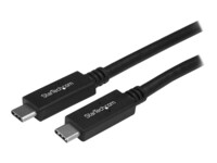 StarTech.com USB C to UCB C Cable - 0.5m - Short - M/M - USB 3.1 (10Gbps) - USB C Charging Cable - USB Type C Cable - USB-C to USB-C Cable (USB31CC50CM) USB Type-C kabel 50cm Sort