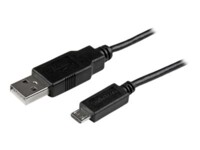 StarTech.com 0.5m Mobile Charge Sync USB to Slim Micro USB Cable M/M USB-kabel 50cm Sort