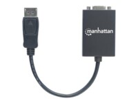 Manhattan Adapter 20 pin DisplayPort han -> 15 pin HD D-Sub (HD-15) hun 15 cm Sort