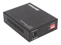 Intellinet Media Converter, 1 x 1000Base-T RJ45 Port to 1 x SFP Port, Injector (Euro 2-pin plug) Medieomsætter