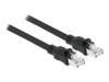DeLOCK CAT 6a Foldet uskærmet snoet par (F/UTP) 1m Patchkabel Sort