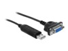 Delock Serielt kabel 1.8m Sort
