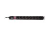 LogiLink Strømfordelingsenhed 8-stik 16A Sort