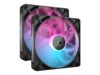 CORSAIR iCUE Link RX140 RGB Twin Starter Kit Fan 3-pack Sort 140 mm