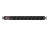 Lanberg Strømfordelingsenhed 8-stik 16A Sort 2m