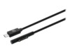 Manhattan USB-C to Surface Connect Cable, 1.8m, Male to Male. 15V/3A, Black, Lifetime Warranty, Polybag USB Type-C kabel 1.8m Sort