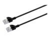 Prokord Slim CAT 6a U/FTP 50cm Netværkskabel Sort