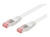 goobay CAT 6 Pairs in metal foil = PiMF (ledningspar i afskærmende folie) 1m Netværkskabel Hvid
