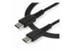 StarTech.com 1m USB C Charging Cable, Durable Fast Charge & Sync USB 2.0 Type C to USB C Laptop Charger Cord, TPE Jacket Aramid Fiber M/M 60W Black, Samsung S10, S20 iPad Pro MS Surface - Heavy Duty and Rugged USB Type-C kabel 1m Sort