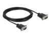 Delock Serielt kabel 3m Sort