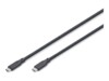 DIGITUS USB Type-C kabel 1m Sort