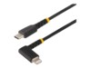 StarTech.com 3ft (1m) Durable USB-C to Lightning Cable - Right-Angled Heavy Duty Aramid Fiber USB Type-C to Lightning Charging/Sync Cord - Apple MFi Certified - Rugged iPhone Lightning Cable Lightning-kabel 1m