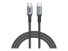 Verbatim USB Type-C kabel 1.2m Sort Sølv