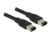 Delock IEEE 1394 kabel 50cm Sort