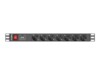 Lanberg Strømfordelingsenhed 7-stik 10A Sort 2m