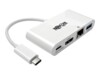 Tripp Lite USB C to HDMI Multiport Video Adapter Converter w/ USB-A Hub, USB-C PD Charging, Gigabit Ethernet Port, Thunderbolt 3 Compatible USB Type C to HDMI, USB Type-C Dockingstation