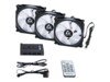 Chieftec CF-3012-RGB Systemkabinetblæsersæt 1-pack Sort Hvid 120 mm