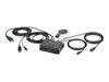 StarTech.com 2-Port Hybrid USB-C HDMI Cable KVM Switch, 4K 60Hz, Compact KVM with 6ft/1.8m USB-A/HDMI/Audio & 4ft/1.2m USB-C Integrated Host Cables, Bus Powered - Remote Push Button/Hotkey Switching (C2-H46-UAC-CBL-KVM) KVM / audio / USB switch