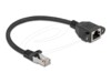 DeLOCK CAT 6a S/FTP 25cm Forlængerkabel til netværk Sort