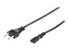 Goobay Powerkabel (8-talsstik) 3m sort