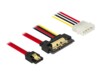 DeLOCK Seriel ATA-kabel Sort Rød Gul 30cm