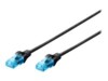 DIGITUS Professional CAT 5e Ikke afskærmet parsnoet (UTP) 1m Patchkabel Sort
