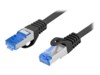 Lanberg CAT 6a S/FTP 50cm Patchkabel Sort RAL 9004