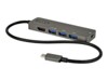 StarTech.com USB C Multiport Adapter, USB-C to HDMI 2.0b 4K 60Hz (HDR10), 100W Power Delivery Pass-Through, 4-Port 5Gbps USB 3.0 Hub, USB Type-C Mini Dock, with 12' (30cm) Attached Cable - Thunderbolt 3 Compatible (DKT30CHPD3) USB-C Dockingstation