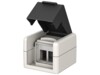 Outdoor Surface-Mounted Box IP44, 2x Keystone Ports,